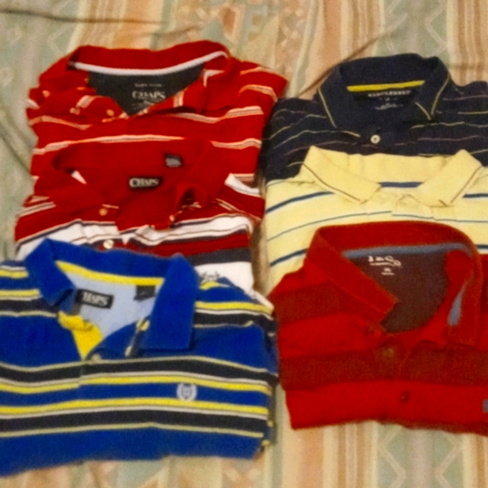 Lot of 6 (3 Chaps, 2 Izod, 1 Saddlebred) Mens 2XL Polo Shirts!